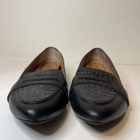 Vionic Savannah Embossed Croc Pointed Toe Flat Size 8.5 - Picture 2 of 9